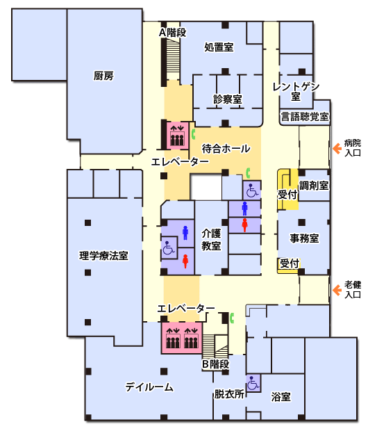 1fのフロアマップです